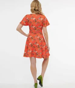 Disney Holiday Collection by Unique Vintage Mickey Christmas Fit & Flare Dress