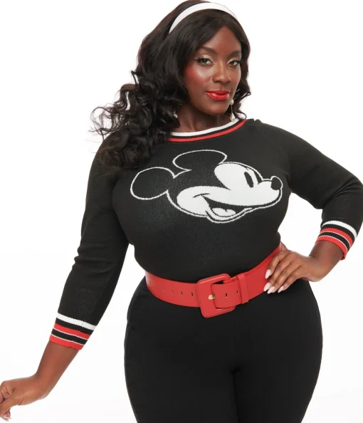 Disney Mickey & Friends Collection by Unique Vintage Plus Size Classic Mickey Sweater