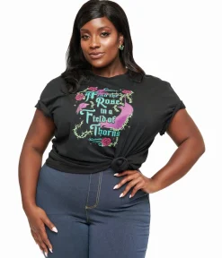 Disney Princess Collection by Unique Vintage Black Sleeping Beauty Unisex Graphic Tee