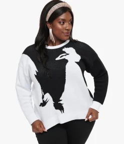 Disney Princess collection by Unique Vintage Plus Size Black & White Maleficent Aurora Sweater