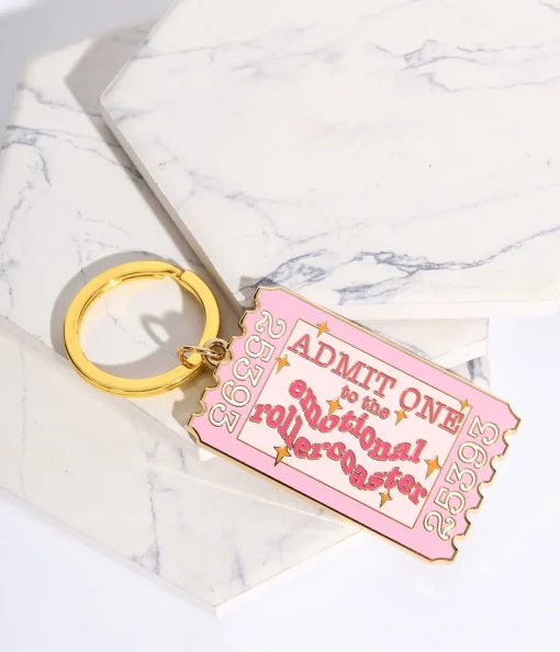 Emotional Rollercoaster Ticket Keychain