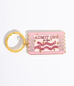 Emotional Rollercoaster Ticket Keychain
