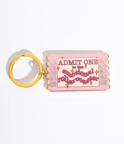Emotional Rollercoaster Ticket Keychain