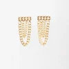 Gold Curb Chain Link Earrings