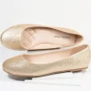 Golden Glitter Ballet Flats