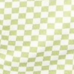Green & Ivory Check Crop Cardigan