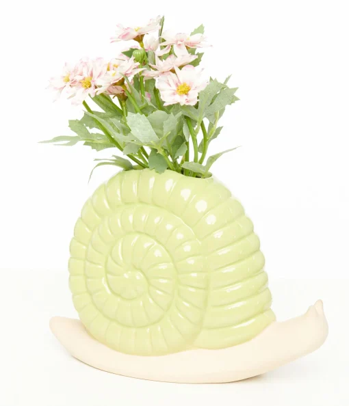 Green Snail Vase