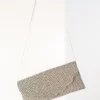 Gunmetal & Silver Beaded Envelope Clutch
