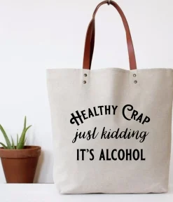 Healthy Crap Canvas Tote Bag