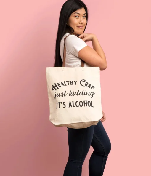 Healthy Crap Canvas Tote Bag