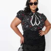 Hell Bunny Black Lilith Blouse