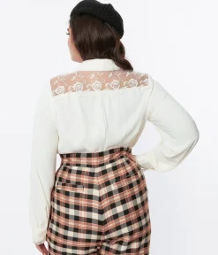 Hell Bunny Ivory Lucille Blouse