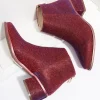 Iridescent Wine Sparkle Booties