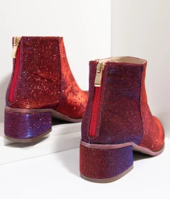 Iridescent Wine Sparkle Booties