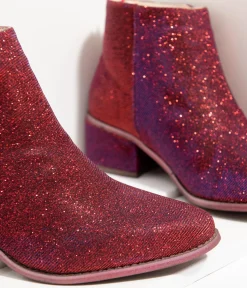Iridescent Wine Sparkle Booties