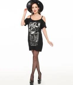 Killstar Black Distress Cat Attack Top