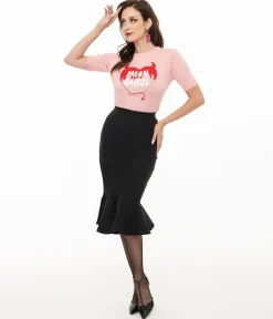 Killstar Black Royal Blast Pencil Skirt