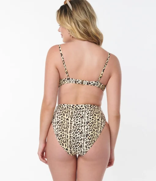 Kingdom & State Leopard Print Swim Bottom