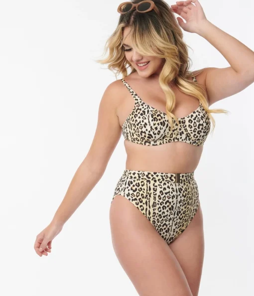 Kingdom & State Leopard Print Swim Bottom