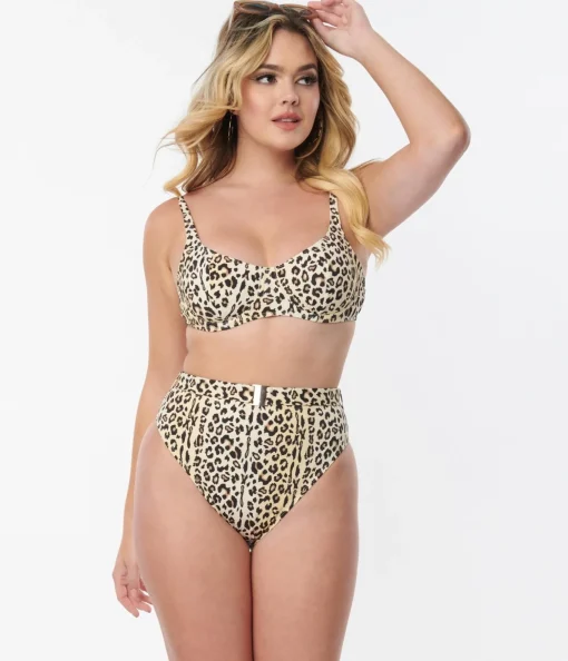 Kingdom & State Leopard Print Swim Bottom
