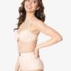 Kingdom & State Peach & Ivory Daisy Print Swim Top