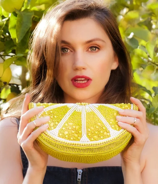 Mary Frances Tart Lemon Crossbody Bag
