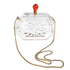 Milanblocks Clear Acrylic Perfume Bottle Box Clutch Handbag