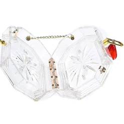 Milanblocks Clear Acrylic Perfume Bottle Box Clutch Handbag