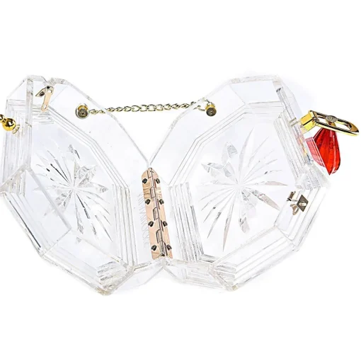 Milanblocks Clear Acrylic Perfume Bottle Box Clutch Handbag