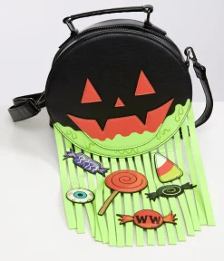 Mini Pumpkin Neon Green Barf Bag