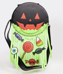 Mini Pumpkin Neon Green Barf Bag