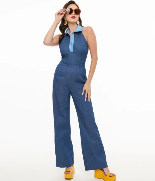 Miracle Eye Blue Denim Cecilia Jumpsuit