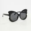 Miracle Eye 1960s Black Butterfly Sunglasses