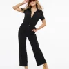Miracle Eye 1960s Black California Shake Belted Jumpsuit