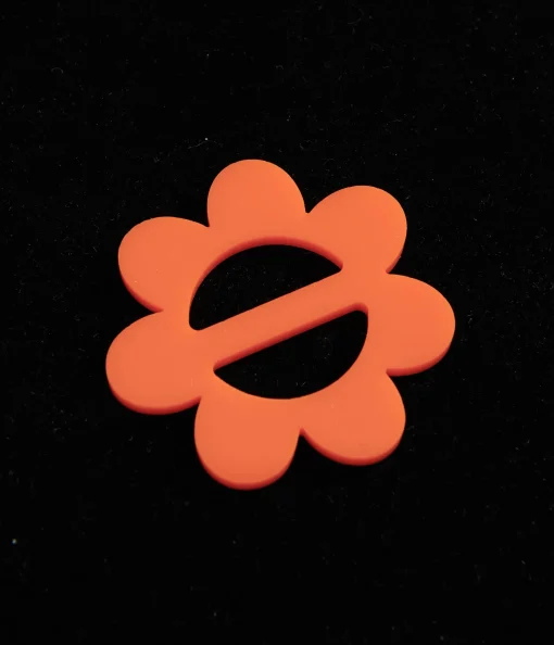 Miracle Eye 1960s Orange Daisy Scarf Slide
