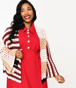 Multicolor Stripe Open Cardigan