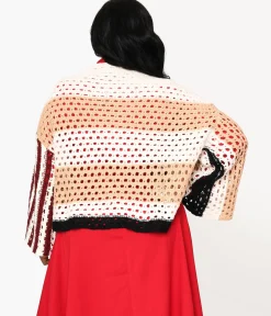 Multicolor Stripe Open Cardigan