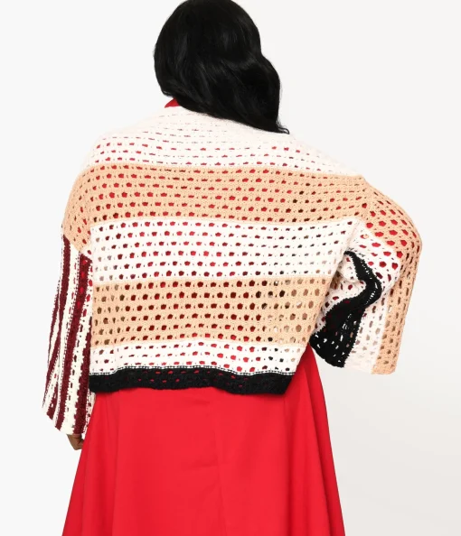 Multicolor Stripe Open Cardigan