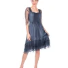 Nataya 1920s Indigo Vintage Style Flapper Dress