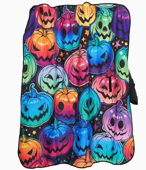Neon Glowing Gourd Outdoor Picnic Blanket