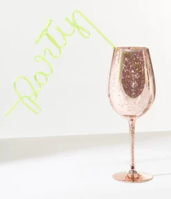 Neon Green Party Silly Straw