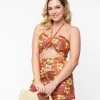 Orange & Yellow Tropical Floral Mimosa Tube Top