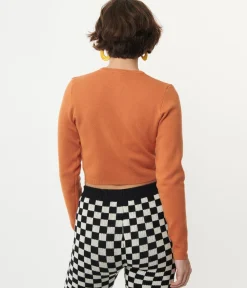 Orange Heart Stripe Cardigan