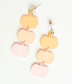 Pastel Pumpkin Drop Earrings