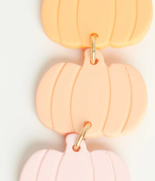 Pastel Pumpkin Drop Earrings