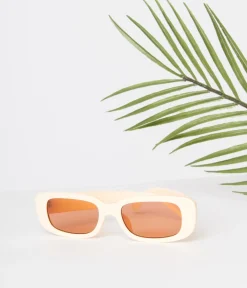 Peach & Orange Tint Oval Sunglasses