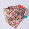 Peach Floral Over the Collar Cat Bandana