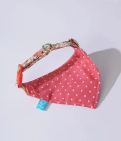 Peach Floral Over the Collar Cat Bandana
