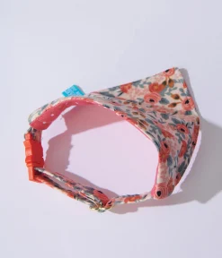 Peach Floral Over the Collar Cat Bandana