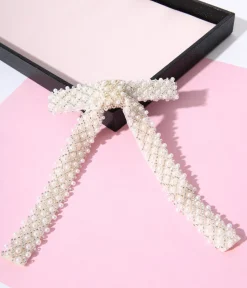 Pearl Bow Barrette